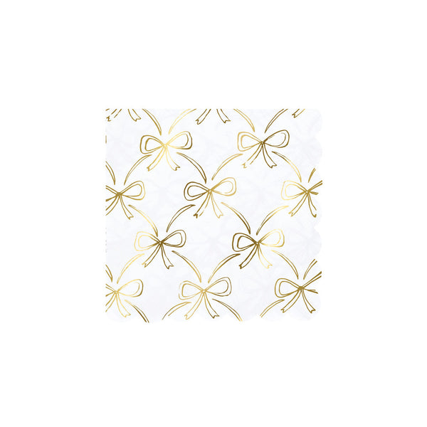 Servilletas Moño Dorado – Pack de Servilletas Elegantes para Fiesta