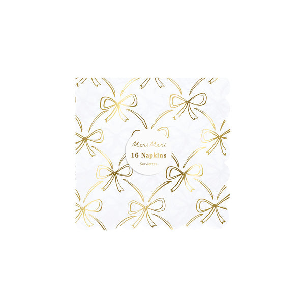 Servilletas Moño Dorado – Pack de Servilletas Elegantes para Fiesta