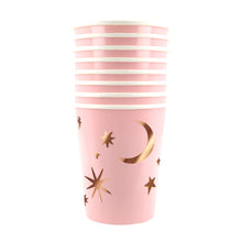 Pink Witch Cups – Pack de 8 Vasos de Papel con Sombrero de Bruja Rosa para Halloween