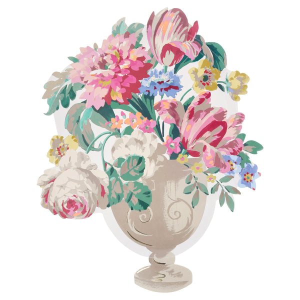 Platos Rococo Floral Vase – Paquete de 8 Platos de Papel con Diseño Floral