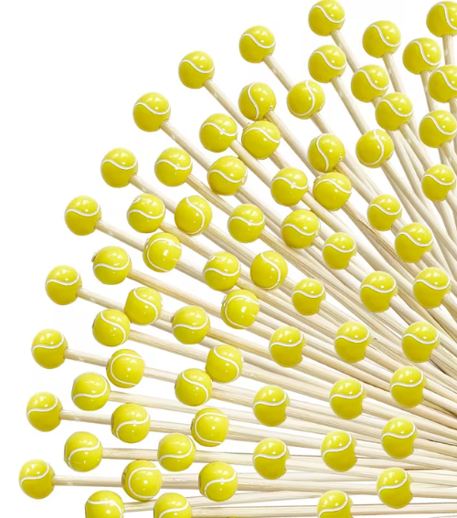 Palillos de Pelota Tenis – 10 Palillos Decorativas