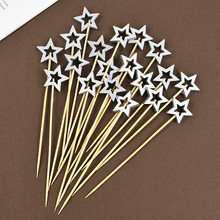 Palillos de Estrellas – Palillos Decorativos para Postres y Bocadillos de Temporada