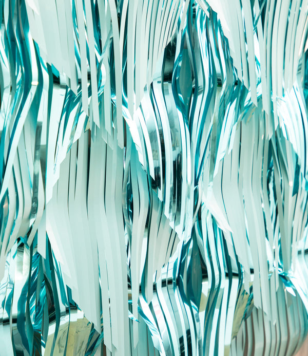 Guirnalda de Cortinas Azul – Decoración Brillante para Fiestas, Baby Showers y Cumpleaños Infantiles