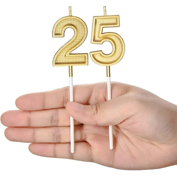 Velas de Números Decorativas – Velas para Pastel de Cumpleaños en Colores Brillantes