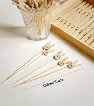Palillos de bambú Conejo de Pascua - Paquete con 100 palillos