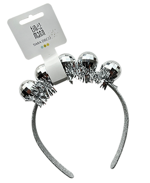 Tiara Disco – Diadema con Bola Disco Brillante para Fiestas Retro, Temáticas y Despedidas de Soltera