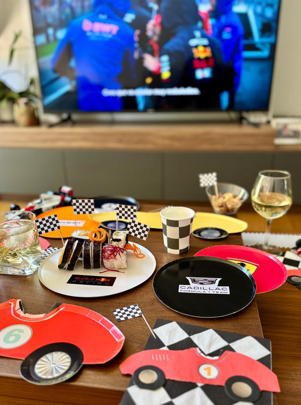 Palillos Banderitas de Carreras - Paquete con 10 palillos