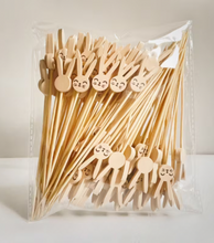 Palillos de bambú Conejo de Pascua - Paquete con 100 palillos
