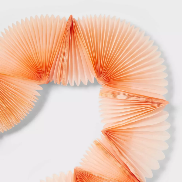 Guirnalda Abanico Naranja – Decoración de Papel Vibrante para Fiestas, Eventos y Celebraciones Temáticas