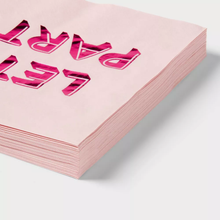 Servilletas Rosa “Let’s Party” – Pack de 16 Servilletas Decorativas para Fiestas