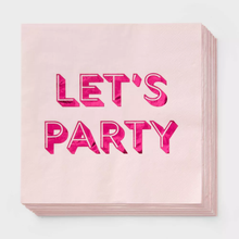 Servilletas Rosa “Let’s Party” – Pack de 16 Servilletas Decorativas para Fiestas