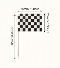 Palillos Banderitas de Carreras - Paquete con 10 palillos