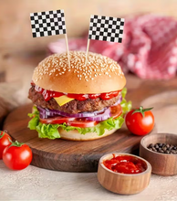 Palillos Banderitas de Carreras - Paquete con 10 palillos