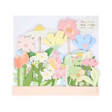 Flower Cake Wrap & Toppers – Flores Decorativas para Pastel