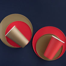 Platos Rojos – Pack de 8 Platos de Cartón Color Rojo para Fiestas y Celebraciones