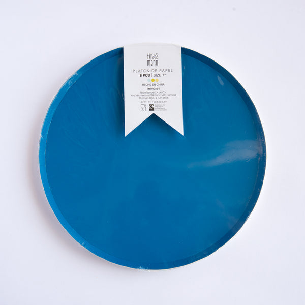 Platos Azul Rey – Platos de Cartón para Fiestas en Tamaños Chico 7" y Mediano 9"