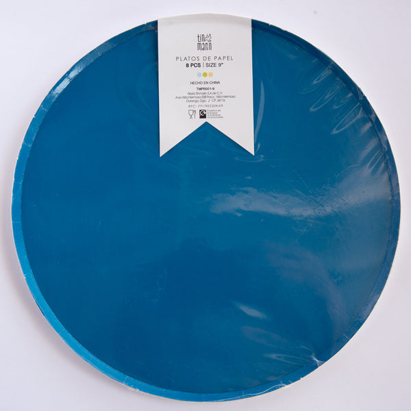 Platos Azul Rey – Platos de Cartón para Fiestas en Tamaños Chico 7" y Mediano 9"