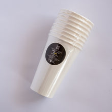 Vasos Grande Blanco – Pack de 8 Vasos de Papel Blancos de 16 oz para Fiestas y Eventos
