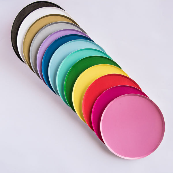 Platos Naranja – Platos de Cartón para Fiestas en Tamaños Chico 7" y Mediano 9"