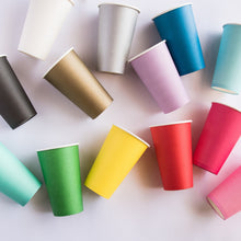 Vasos Grande Azul Pastel – Pack de 8 Vasos de Papel de 16 oz para Fiestas Elegantes