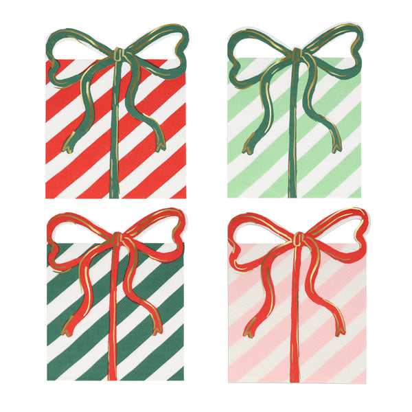 Servilletas Present with Bow – Toque elegante para Navidad