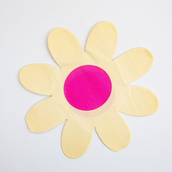 Servilletas Flor Rosa – Pack de 16 Servilletas de Papel Decorativas para Fiesta