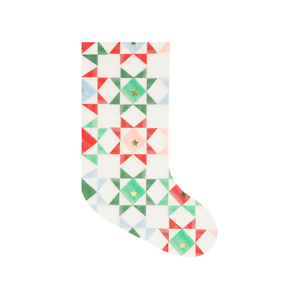 Servilletas Patchwork Stocking – Toque navideño para tu mesa