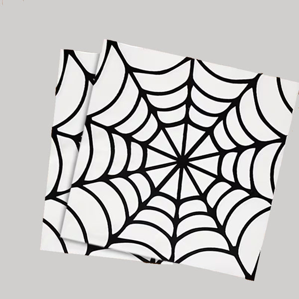 Servilletas Telaraña Grandes – Pack de 20 Servilletas de Papel para Fiesta de Halloween