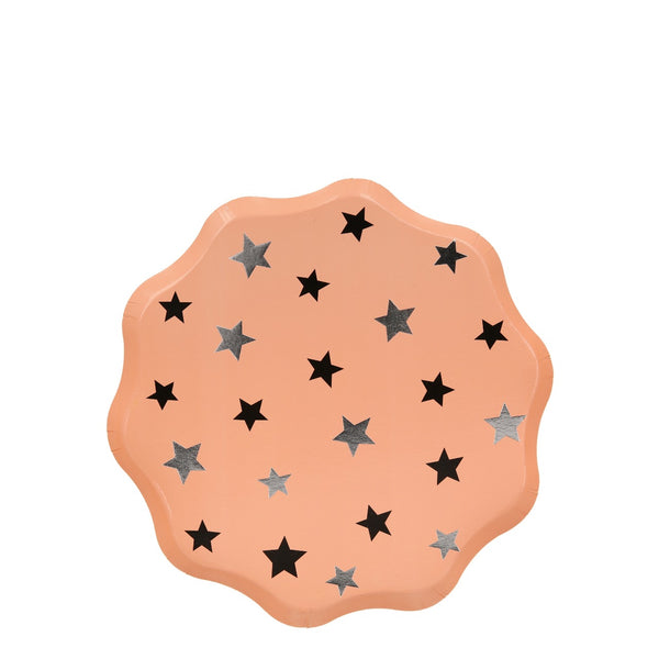 Platos Pastel Halloween Star Pattern – Pack de 8 Platos Decorativos para Cena de Halloween