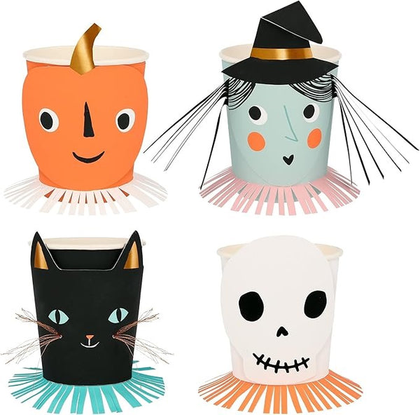 Vasos Vintage Halloween – Pack de 8 Vasos de Papel