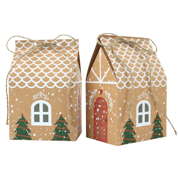 Cajita de Regalo con forma de Casita Navideña