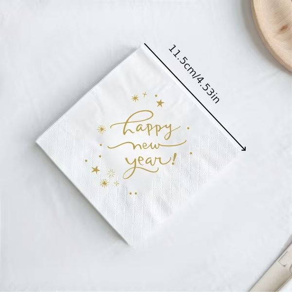 Servilletas Happy New Year – Pack de 30 Servilletas de Papel