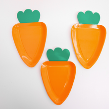 Platos Zanahoria – Pack de 8 Platos de Papel con Forma de Zanahoria para Fiestas de Primavera y Pascua