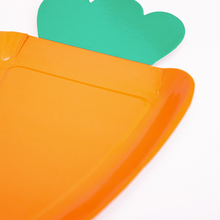 Platos Zanahoria – Pack de 8 Platos de Papel con Forma de Zanahoria para Fiestas de Primavera y Pascua