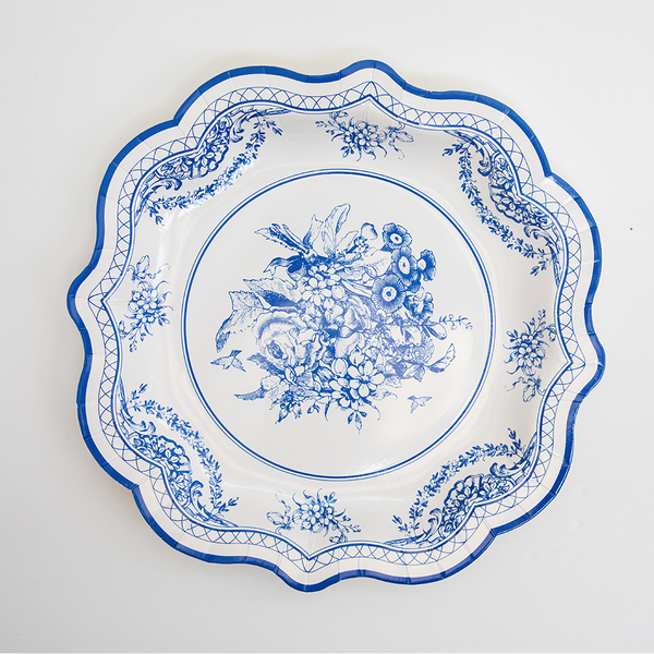 Platos Talavera – Pack de 8 Platos de Papel con Diseño Mexicano Estilo Talavera para Fiestas Temáticas