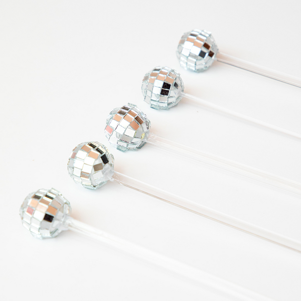 Agitadores Disco Ball – Agitadores de Bebidas con Mini Bolas Disco para Fiestas Temáticas y Retro