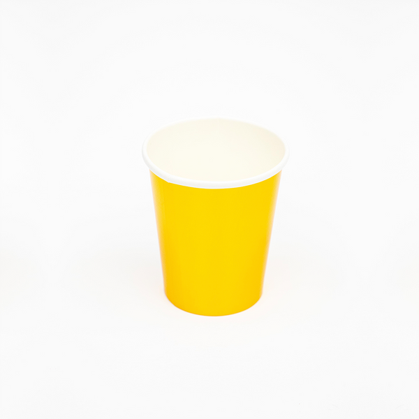 Vasos Chico Dorado Metálico 8 oz – Pack de 8 Vasos de Papel para Fiestas Elegantes y Brillantes