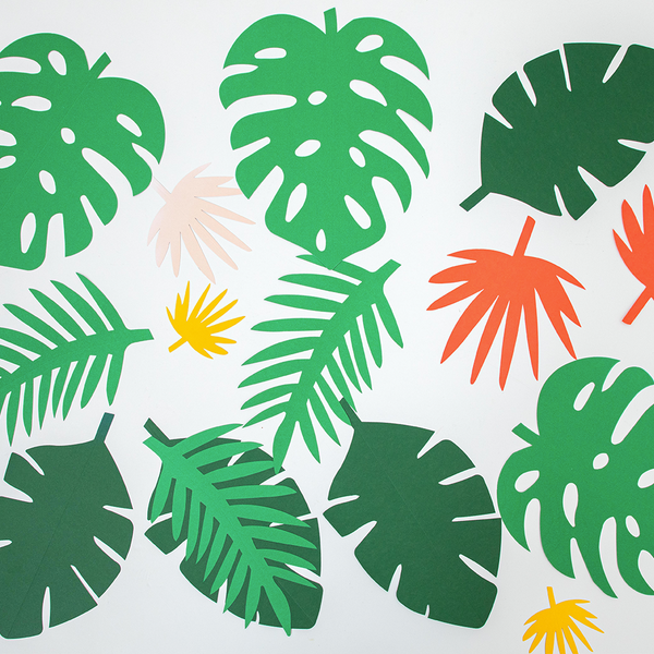 Guirnalda de Hojas Tropicales – Decoración Verde para Fiestas, Verano y Eventos Temáticos