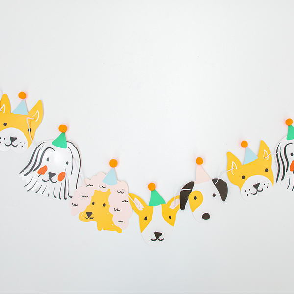Guirnalda de Perritos – Decoración Adorable para Fiestas Infantiles y Temáticas de Mascotas