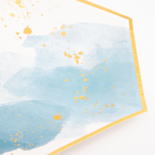 Platos Azul Acuarela – Pack de 8 Platos de Papel con Diseño Artístico y Elegante