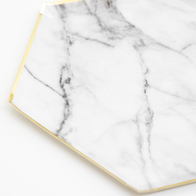 Platos Grande Mármol – Pack de 8 Platos de Papel con Diseño Marmoleado Elegante para Fiestas