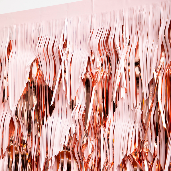 Guirnalda de Cortinas Rosa – Decoración Elegante y Brillante para Fiestas, Baby Showers y Cumpleaños