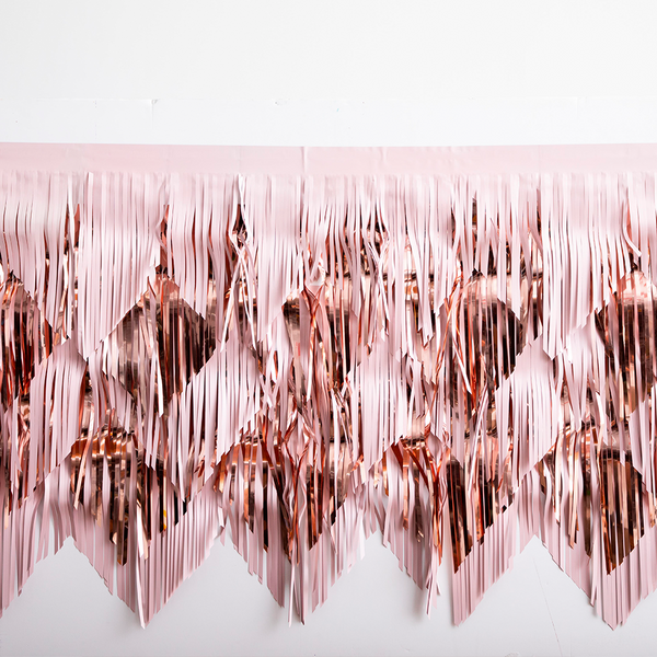 Guirnalda de Cortinas Rosa – Decoración Elegante y Brillante para Fiestas, Baby Showers y Cumpleaños