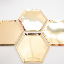 Platos Gold Foil 8” – Pack de 8 Platos Dorados Metálicos para Fiestas Elegantes