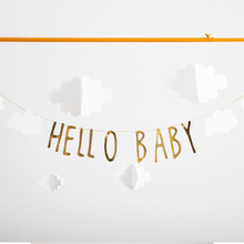 Guirnalda Hello Baby – Guirnalda Decorativa para Baby Shower y Fiestas de Bienvenida
