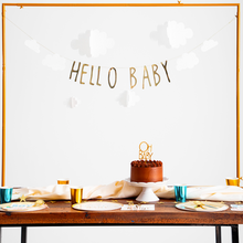 Guirnalda Hello Baby – Guirnalda Decorativa para Baby Shower y Fiestas de Bienvenida