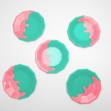 Platos Pastel de Helado Derretido – Pack de 8 Platos de Cartón con Diseño Divertido para Fiestas Infantiles