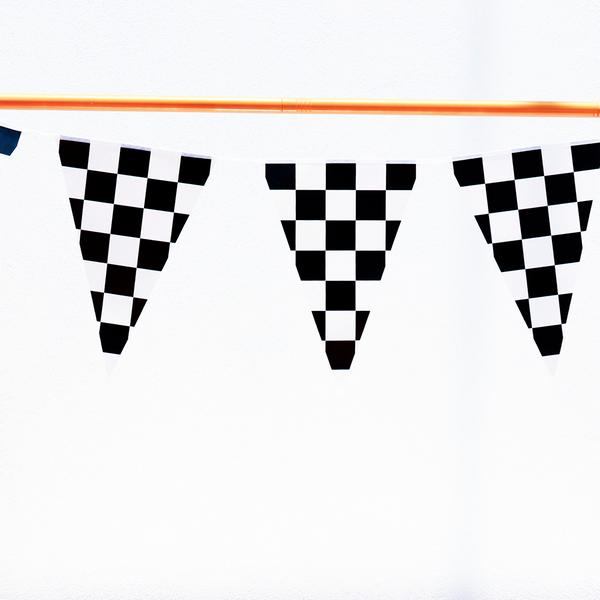 Race Car Banner – Guirnalda Decorativa de Autos de Carreras para Fiestas Infantiles