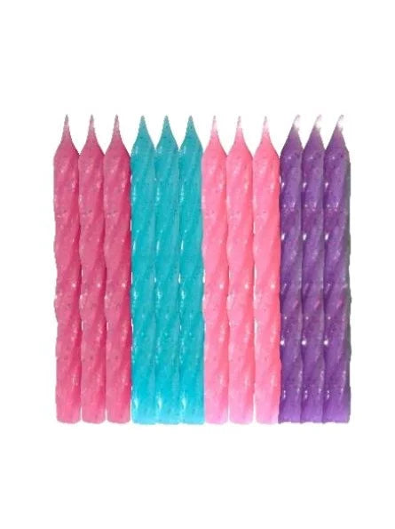 Velas Rosas-Morados - Velas Decorativas para Pastel