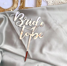 Bride To Be Cake Toppers – Topper Decorativo para Pastel en Dorado, Plata y Rose Gold
